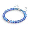 Saphir | Silber | Meerjungfrau Glas Makramee Perlen Armband